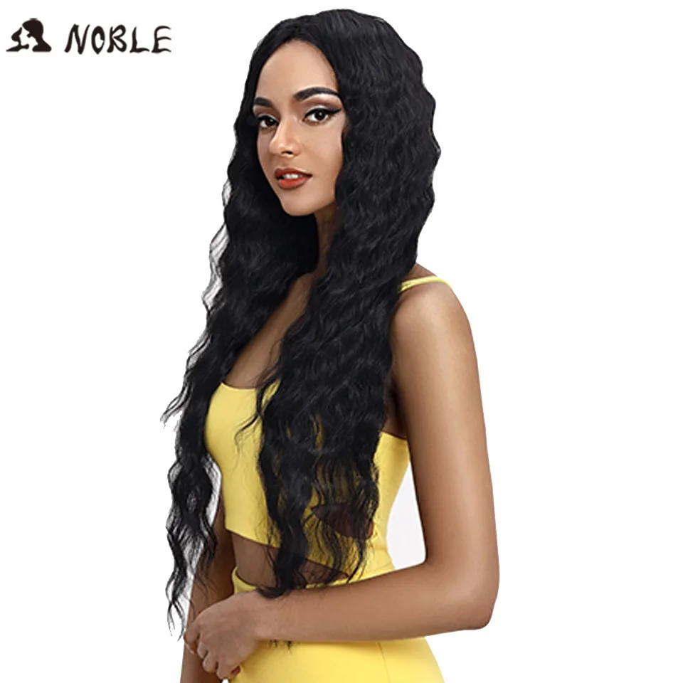 Noble Hair Lace Wig ombre blonde Wig 30 Inch Long Wavy Dark Root Synthetic Lace Wigs For Black Women Available Free Ship