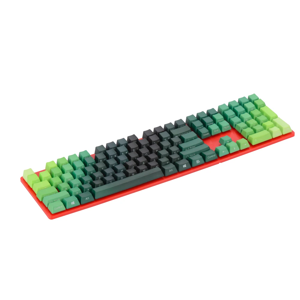 

PBT Keycaps Side Print Green 108 Keyset Cherry MX Key Caps With Keycaps Holder For 87/104/108/Filco Mechanical Gaming Keyboard
