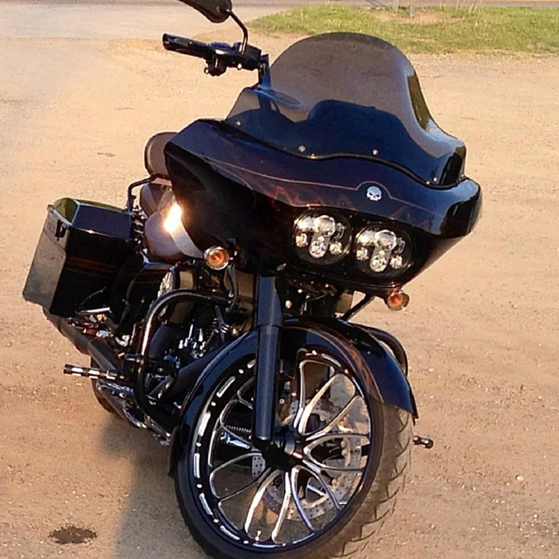 FADUIES 5,75 дюйма двойной светодиодный фары Harley мотоцикл 5 3/4 "90 W светодиодный мотоциклов фара для дорожного Glide двойной