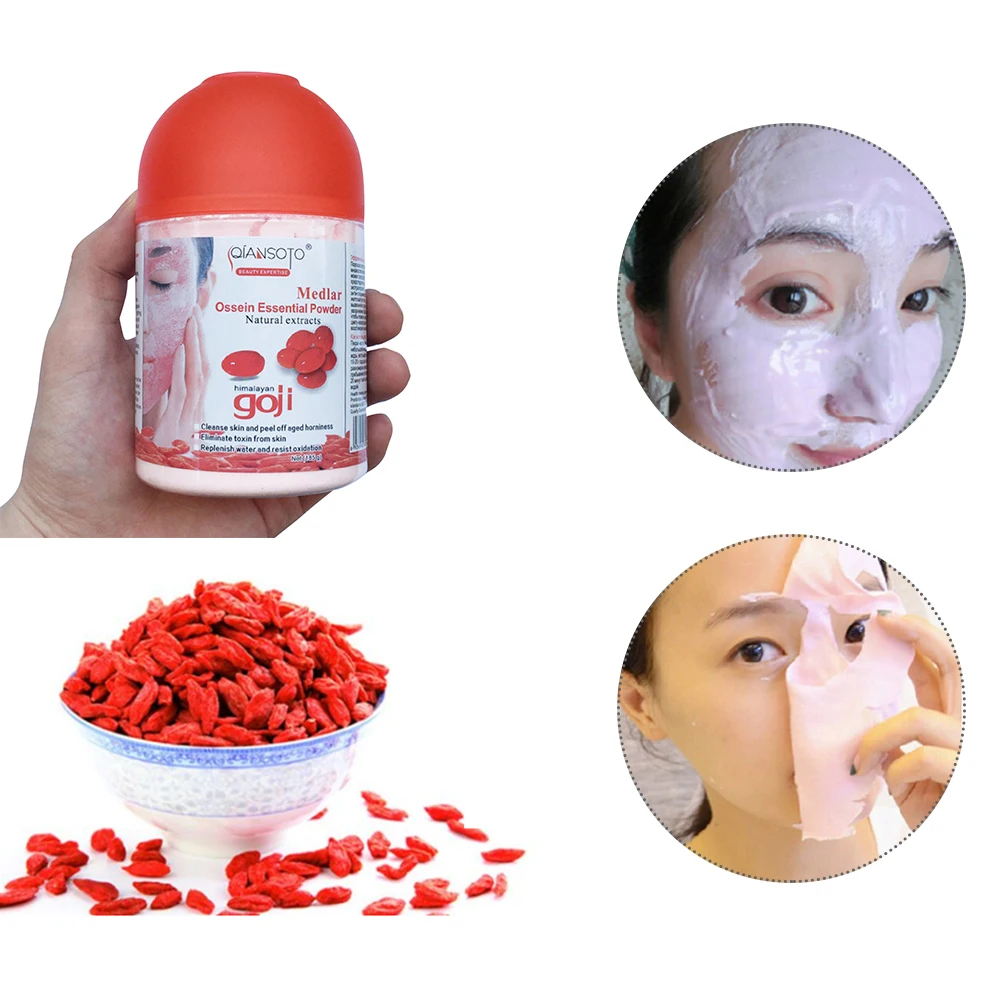Goji маска для лица, натуральная пудра, глубокое очищение пор, увлажняющая отбеливающая маска против морщин, уход за кожей