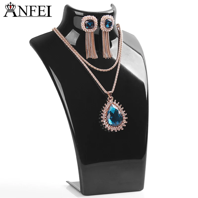 Anfei Jewelry Дисплей Манекены Цепочки и ожерелья стойки пластмасс 20 см модель