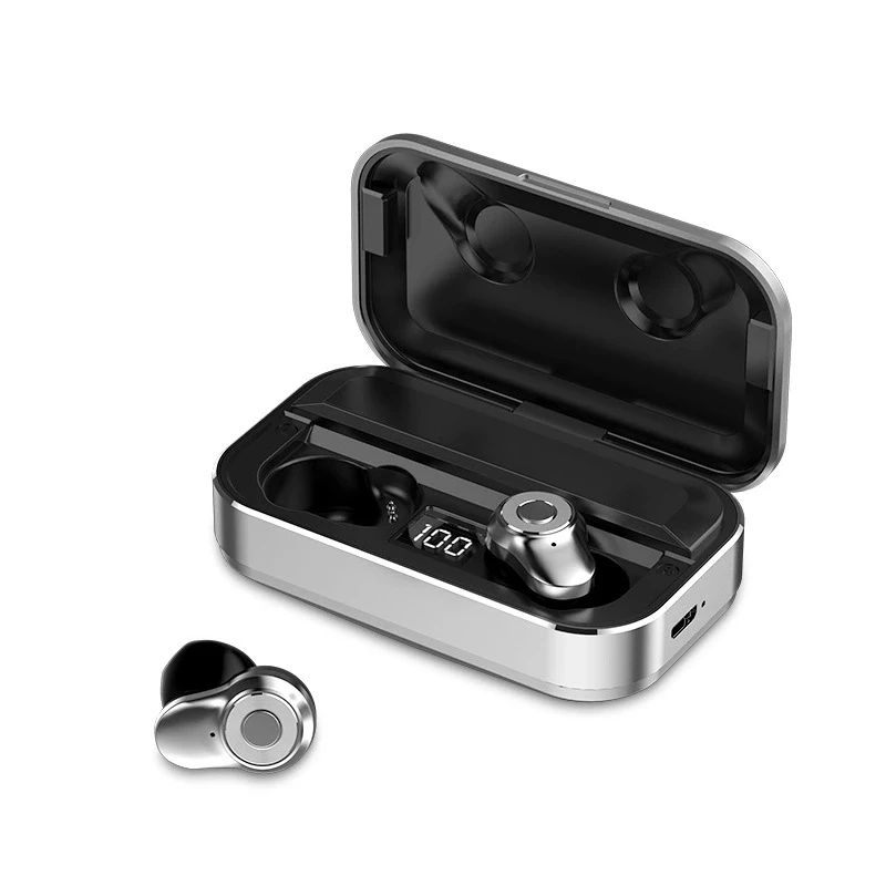 

TWS 5.0 Bluetooth Earphones Touch Control Metal Material Wireless Earphone Sport Bass Earbuds Auto Pairing Headset With Mic