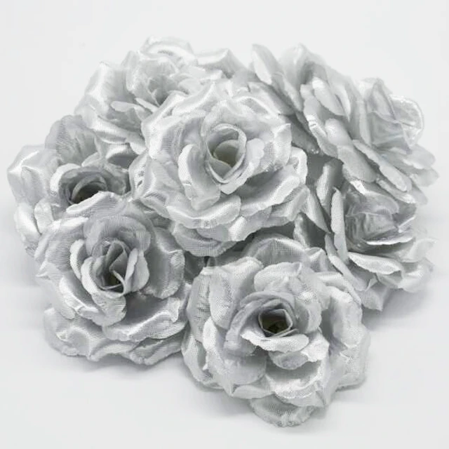 Artificial Flowers in Black, Grey & Silver Colours