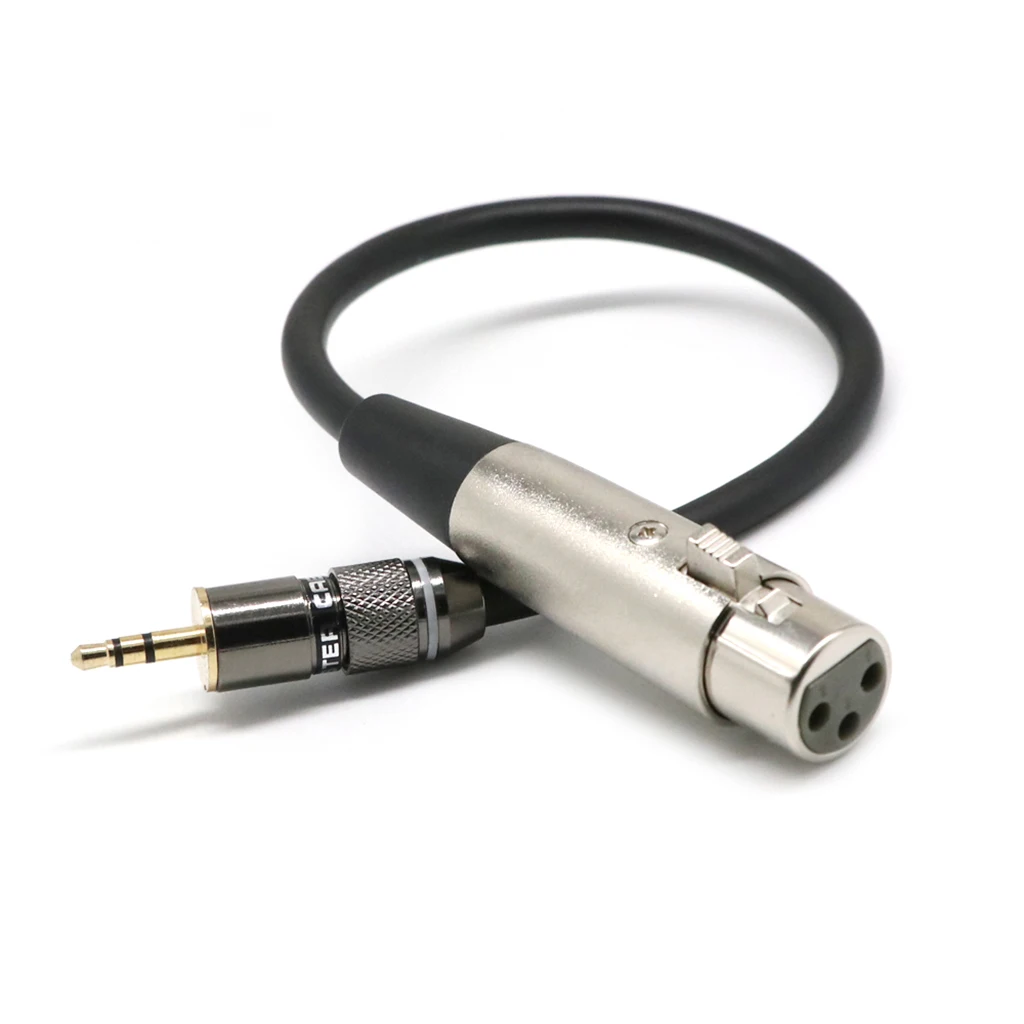 3.5mm 1/8 Male Plug To XLR Female Socket Adapter Converter Extension Cable Cord - 9 inch