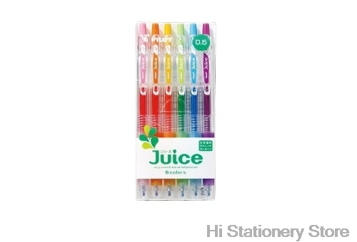 Ручка Pilot Juice LJU-10UF 0,5 мм гелевая шариковая ручка Япония 1 комплект 12 цветов/6 цветов - Цвет: 6Colors Set