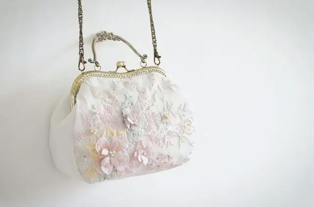 Angelatarch новинка ручная работа каркасная сумка белая женская кружевная сумка 3D цветок сумочка изысканный шик женский Викторианский винтажный клатч