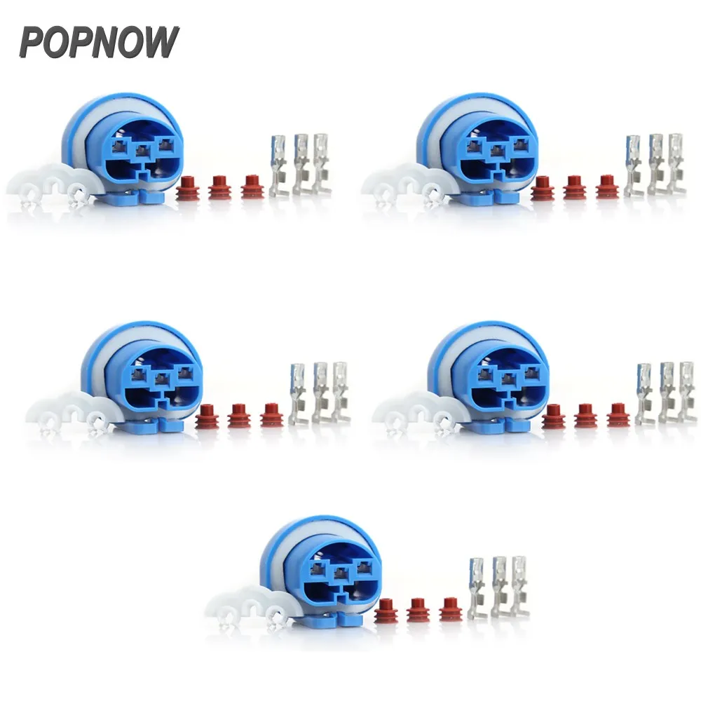 5pcs Female 9004 9007 HID Bulb Socket Connector Car Xenon Light Halogen Lamp Adapter Plug