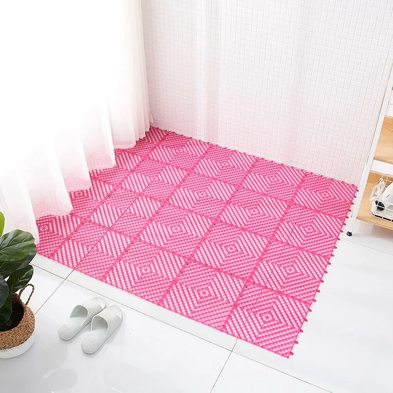 1pc Bath Non-slip Mats Bathroom Shower Anti Slip Carpet Coasters Storage Pads Kitchen Floor Non-slip Mats Home Hotel Decorations - Цвет: Rose