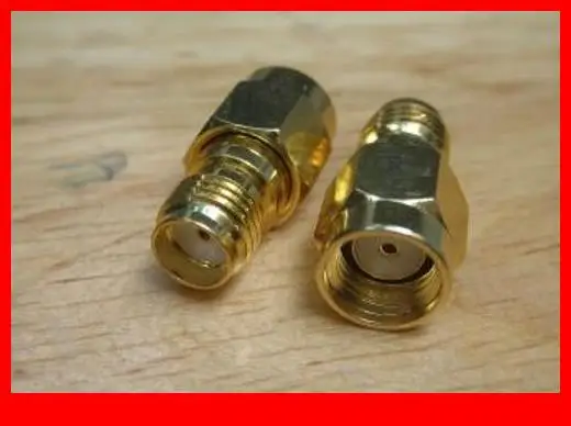

5pc/lot RP-SMA Male to SMA Female RF WiFi Ant Converter Plug Adapter Connector 55A