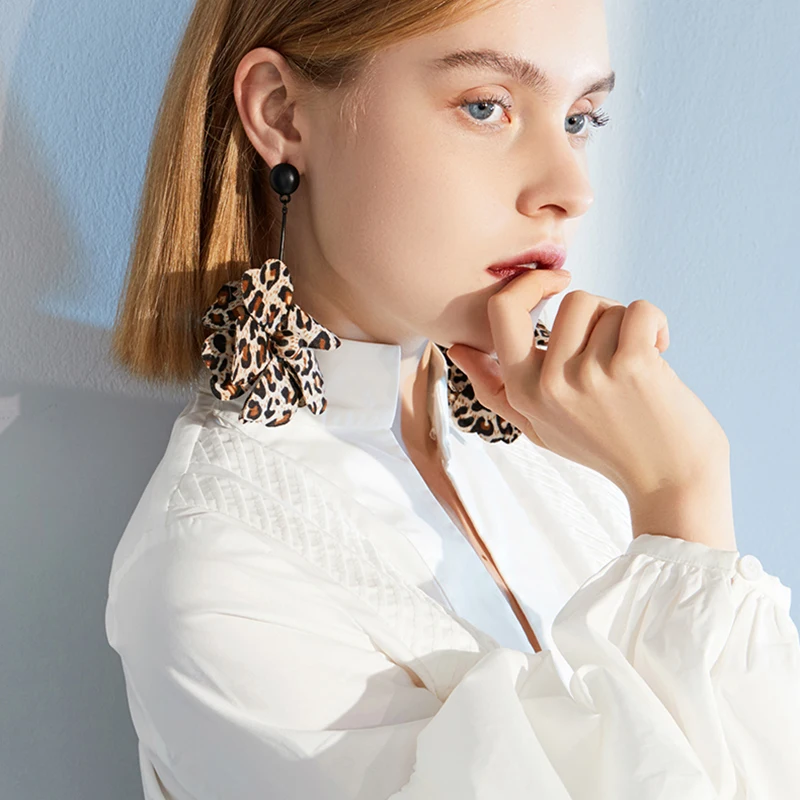 

WKOUD EAM Jewelry / 2019 New Fashion Temperament Exaggerated atmospheric catwalk leopard earrings Women's Accessories S#R108716
