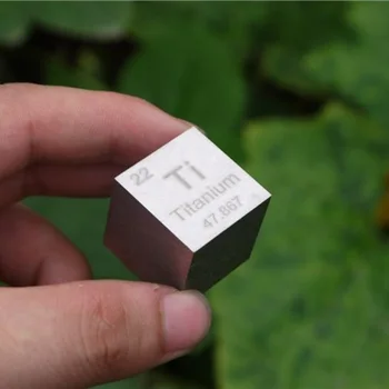 

1-Inch 99.5% Pure Metal Titanium Cube Chemical Elements Rare Mineral For Art Collection Ornaments Collectibles Decoration