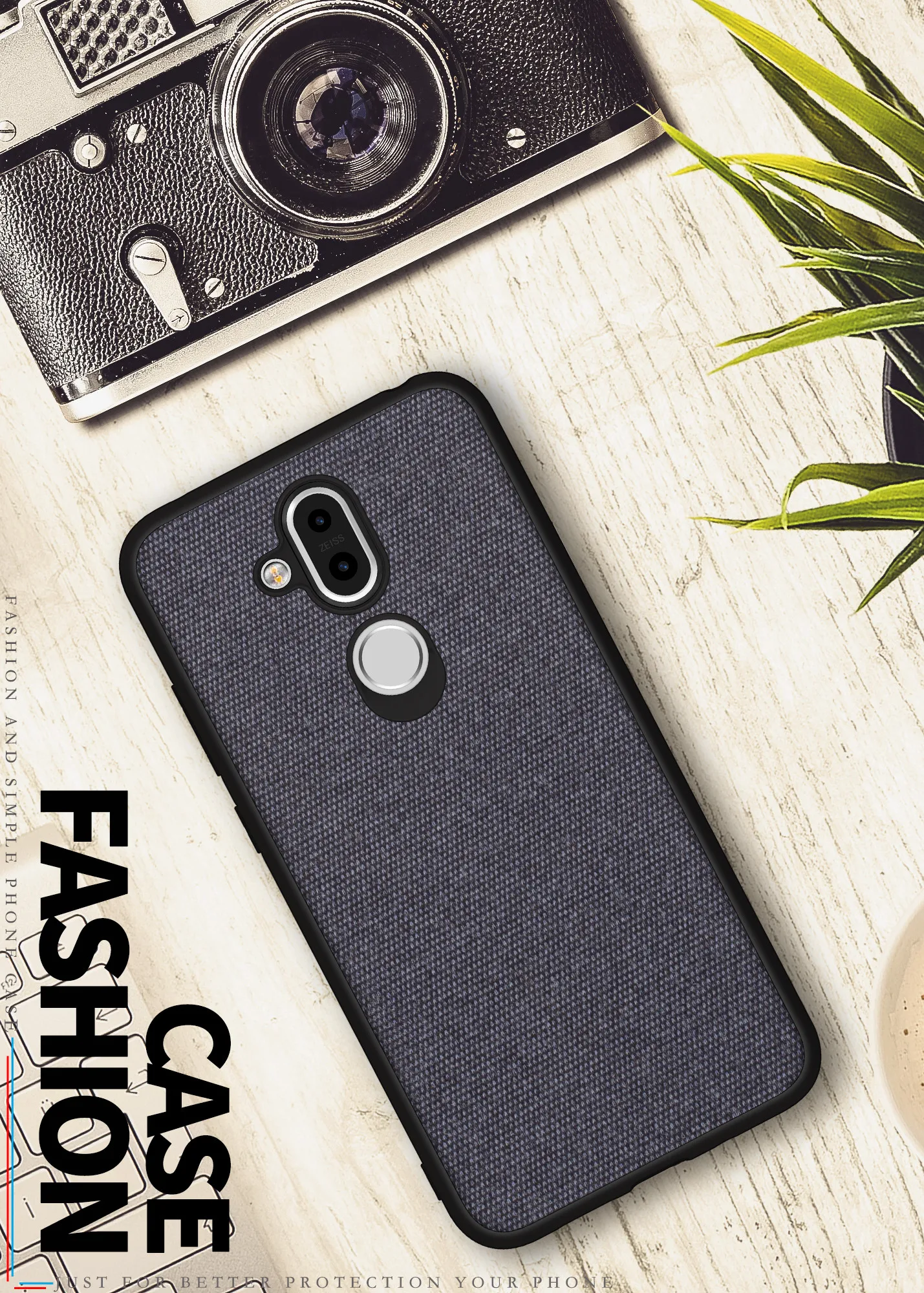 For Nokia X7 Case New Nokia 8.1 Case Full protection Hybrid PU Cloth TPU Business Dark Gentleman Case For Nokia X7 Case13