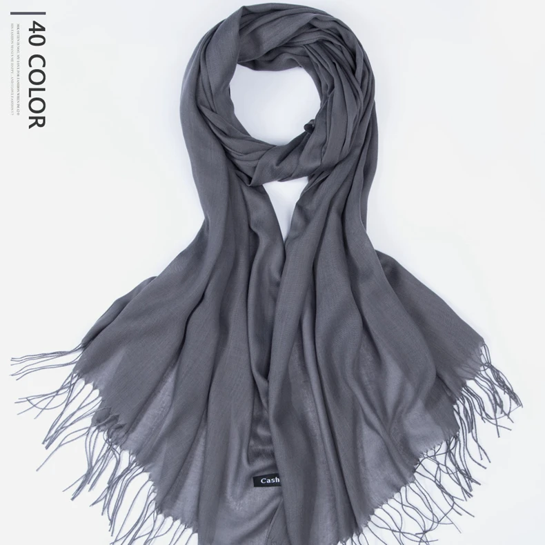 VIANOSI осенне-зимний шарф для женщин, модные однотонные кашемировые шарфы для женщин, шали и палантины, 35 цветов