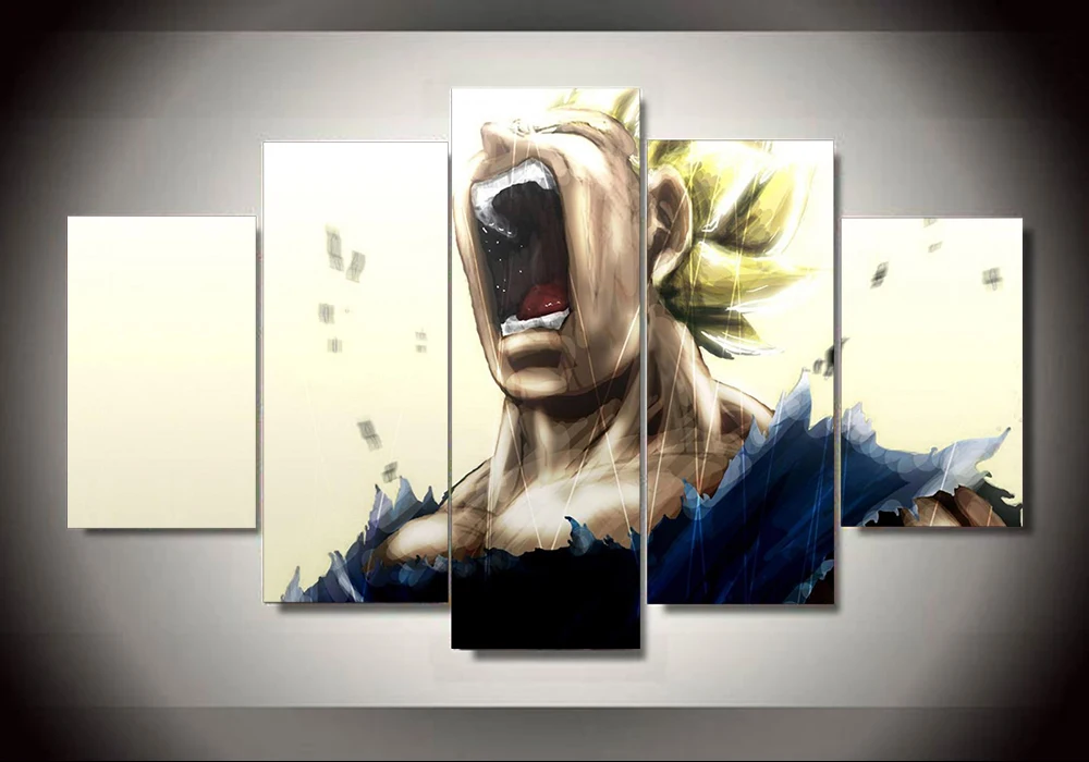 

5 Pieces Dragon Ball Vegeta Wall Art Picture Modern Home Decoration Living Room Or Bedroom Canvas Print Painting Wall Picture