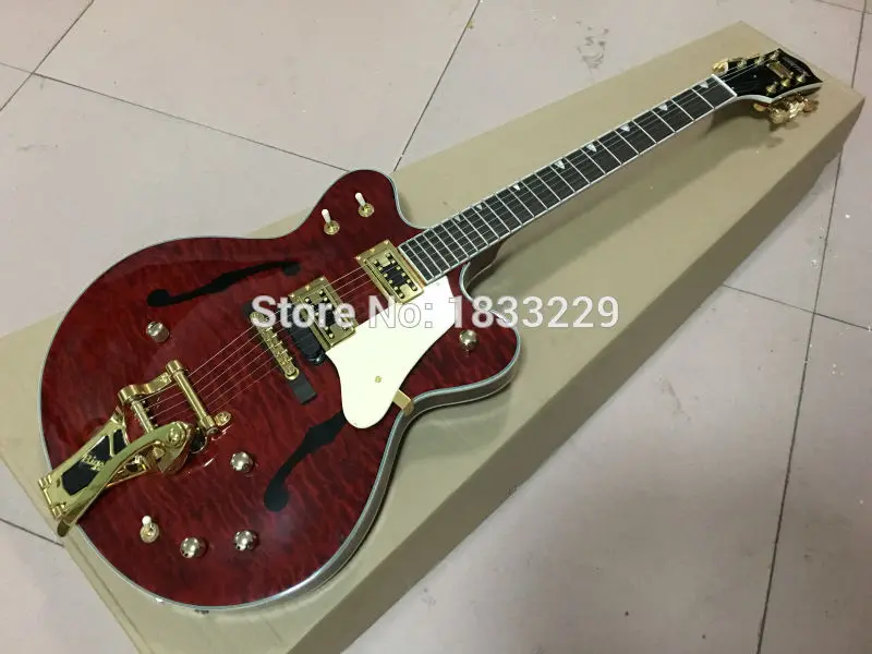 

Vicers Custom Shop Gretsch G6122-1962 Chet Atkins Country Gentleman Electric Guitar Brown Color Guitar China Factory