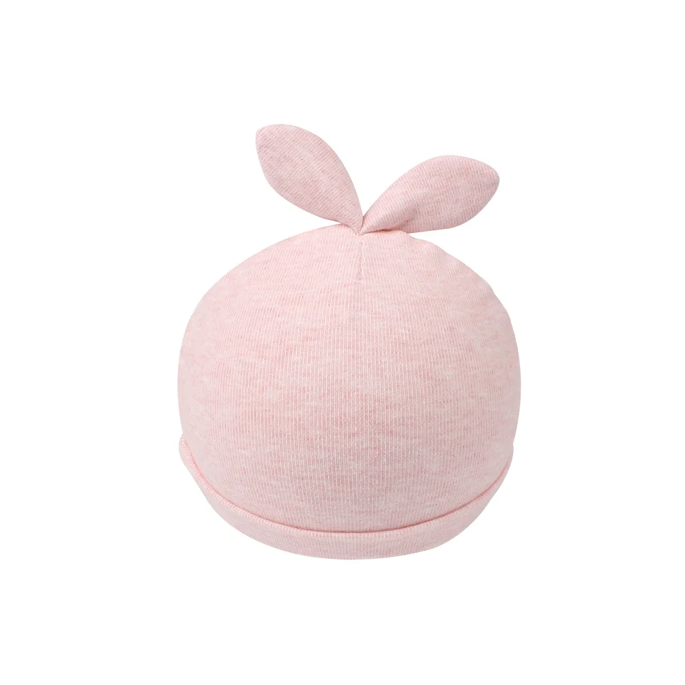 Cartoon Rabbit Baby Beanie Hat Cute Ears Newborn Tire Hat For Boys Cotton Comfortable Infant Beanie Spring Baby Girls Clothing (3)