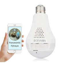 CTVMAN 360 Camera Security IP Camara Wi-fi Dome Wireless Lamp Cameras Fisheye Panoramic Bulb CCTV Surveillance Home Video Cam