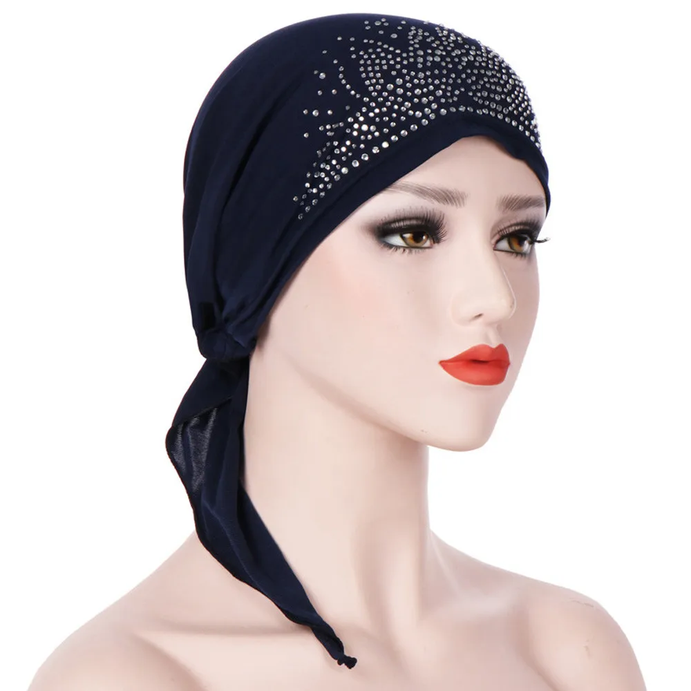 Шарфы для дамы кашне в мусульманском стиле Повседневное шарф Для женщин летние хлопковые Для женщин Индия Муслим Эластичный Тюрбан шляпа