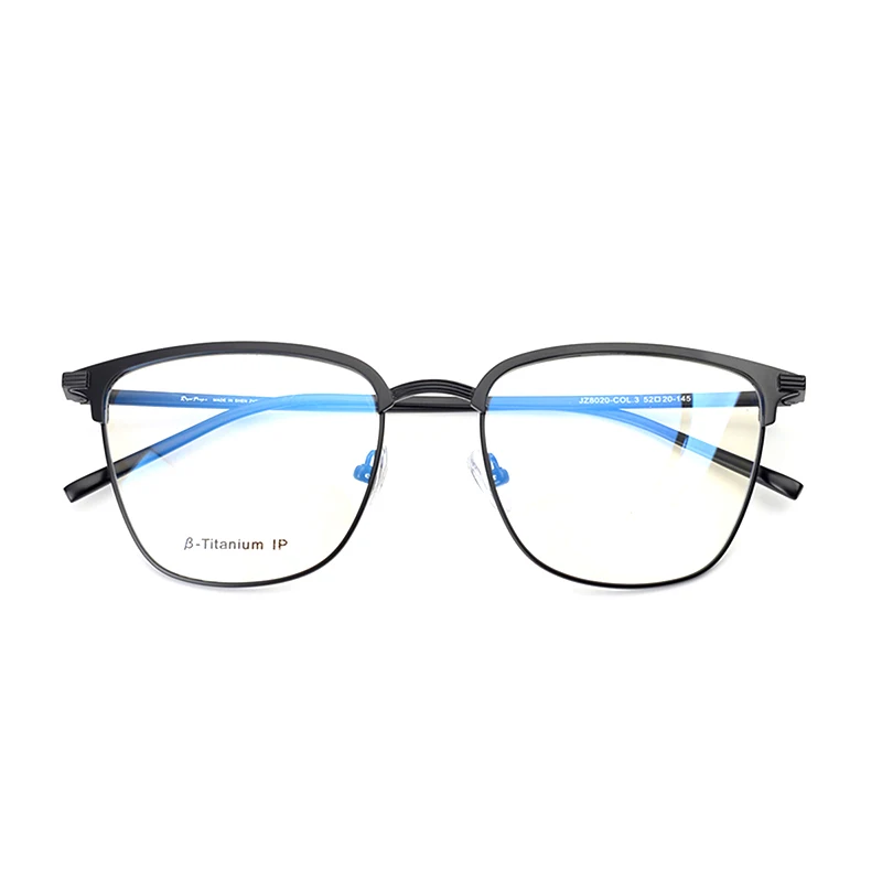 Logorela Spectacles Optical Business Titanium Eyeglasses Frame For Men Eyewear Full rim Glasses with 3 Optional Colors 7028