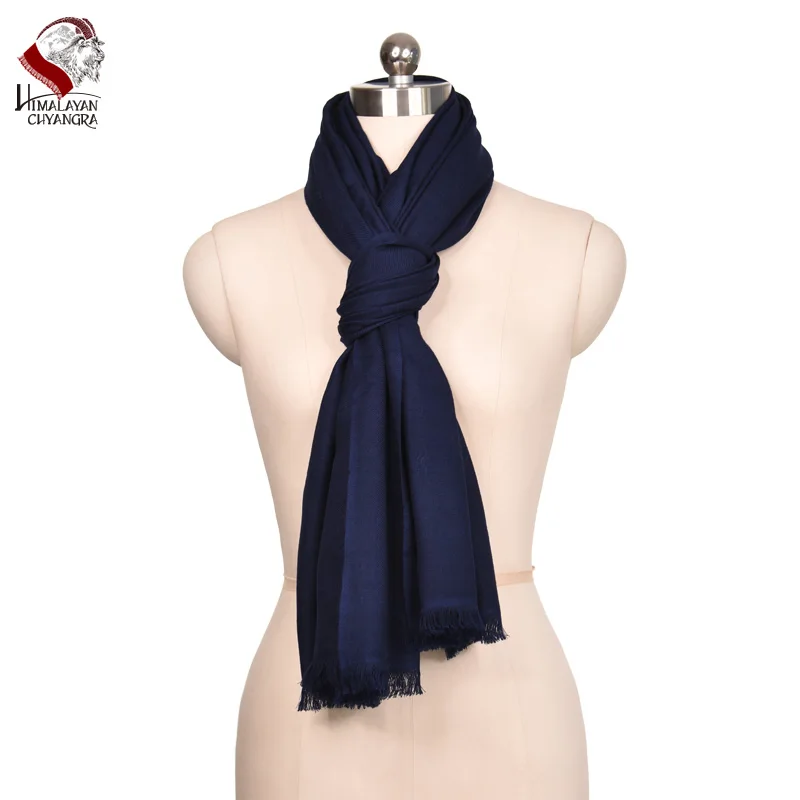 Непальские чистый Австралийский Марино шерсть тонкий платок шарф мягкие и теплые и удобные высокое качество - Цвет: Dark blue2