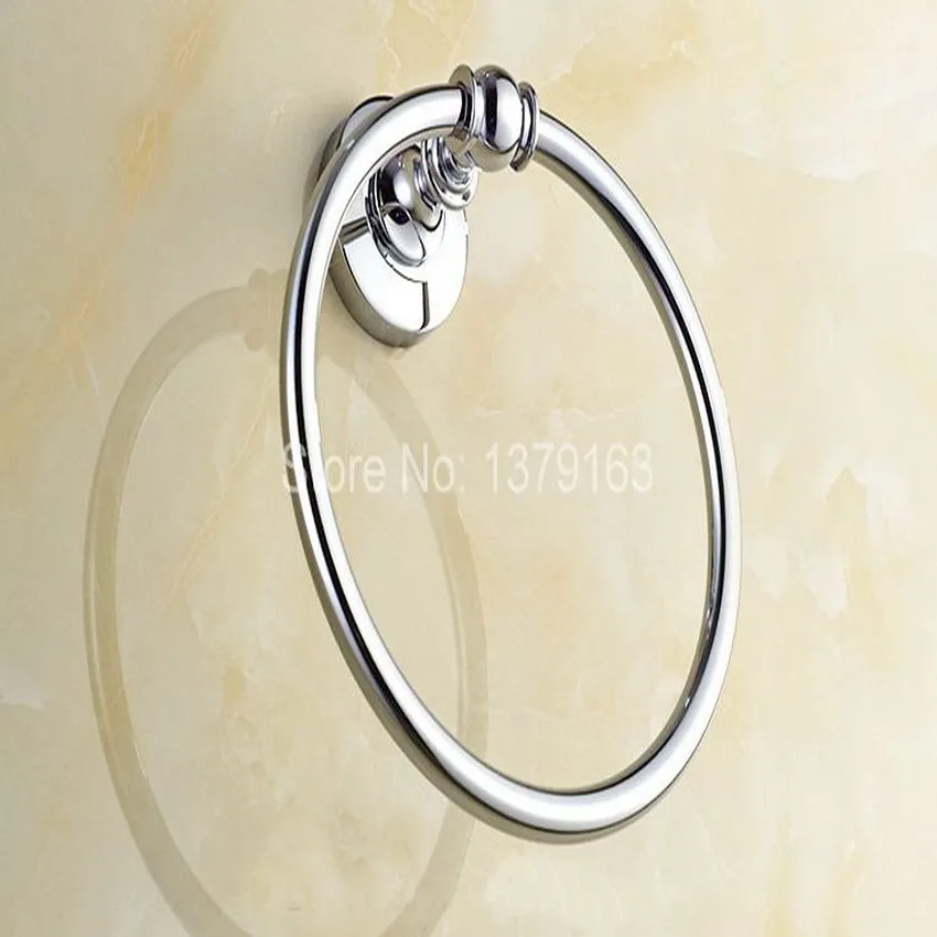 Bathroom Accessory Wall Mounted Polished Chrome Brass Round Circle