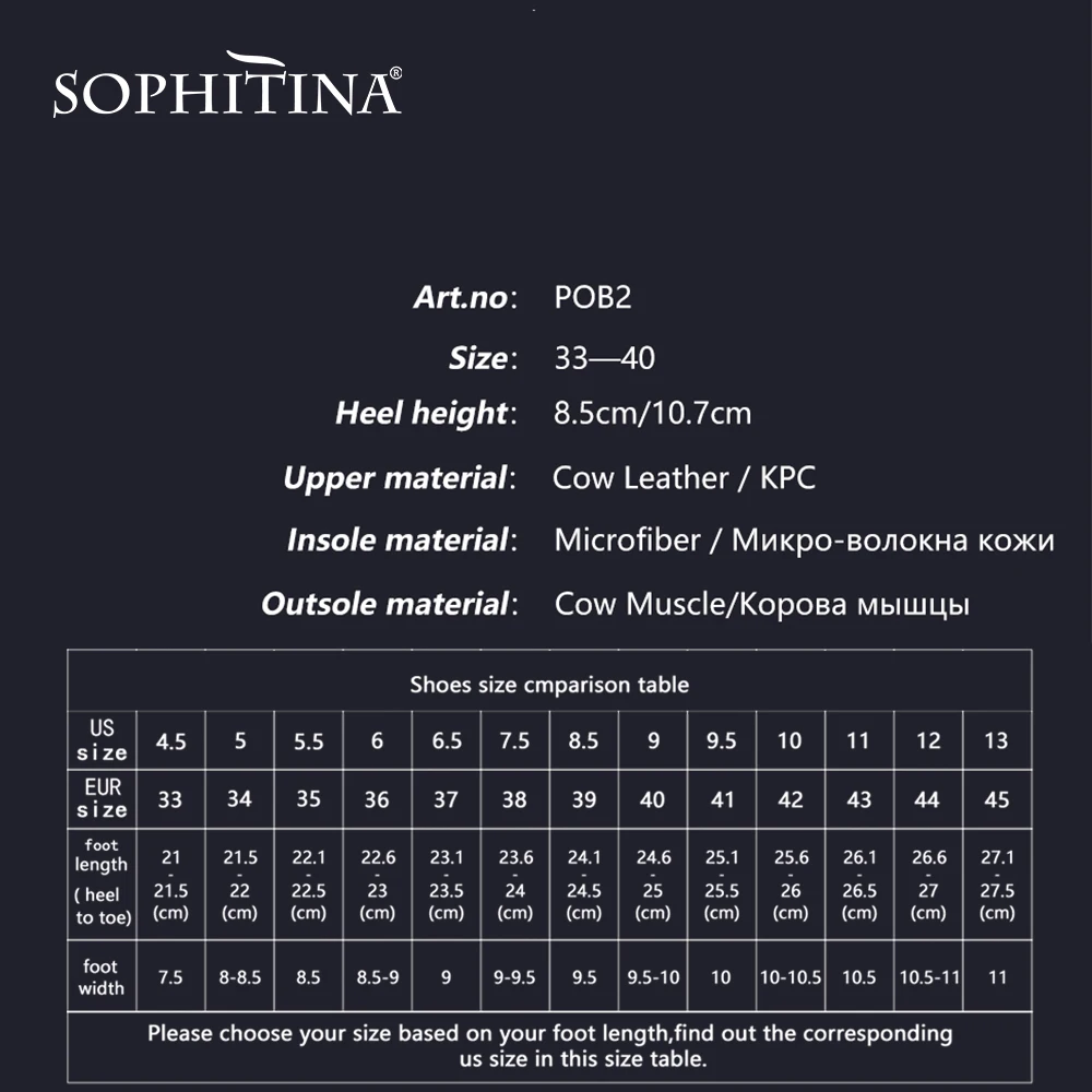 SOPHITINA/женские туфли-лодочки на платформе 2,5 см; офисные женские туфли из натуральной кожи на тонком каблуке; удобные туфли-лодочки высокого качества с круглым носком; POB2