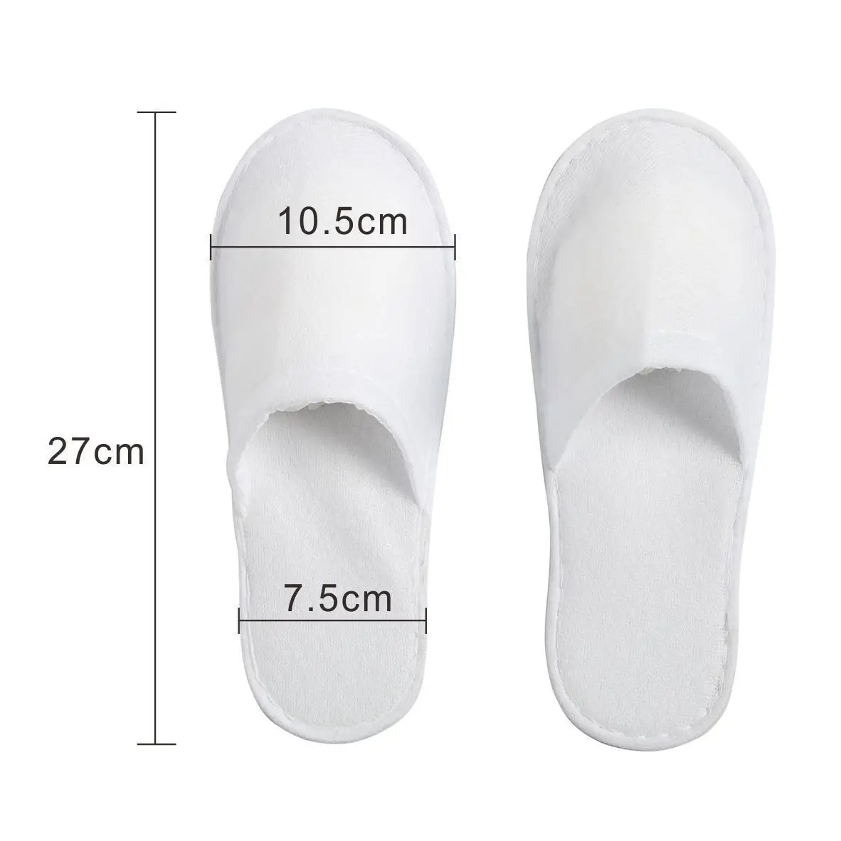 1/2/Pairs Disposable White Slippers Closed Toe Travel Washroom Shower Bath Shoes Accessories