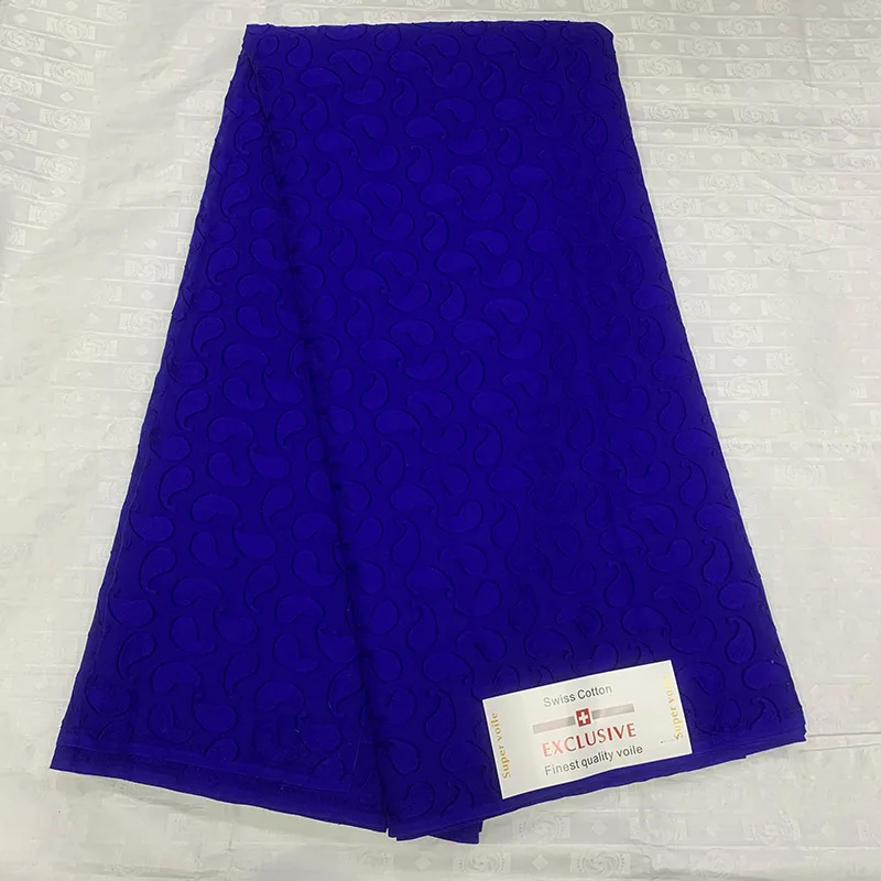 Дизайн африканская кружевная ткань швейцарская вуаль кружевная ткань Высокое качество хлопок французское кружево ткань для мужчин женщин синий
