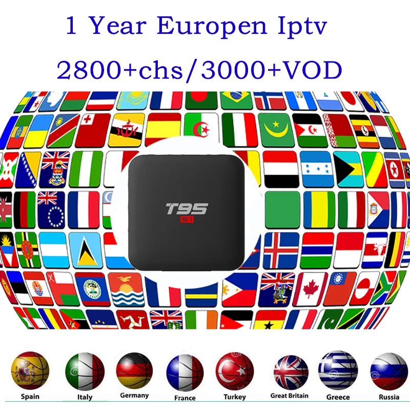 

IPTV Spain Android 7.1 TV Box 2GB16GB Italy Arabic French German Netherlands Poland Belgium Sweden Subscription m3u mag250 T95s1