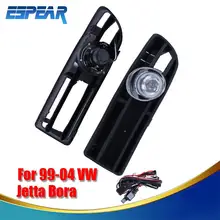 2PC White Bumper Lamp Fog Grille Lights For VW Jetta Bora MK4 1999 – 2004 Switch + Wiring Harness Car Accessories Q28