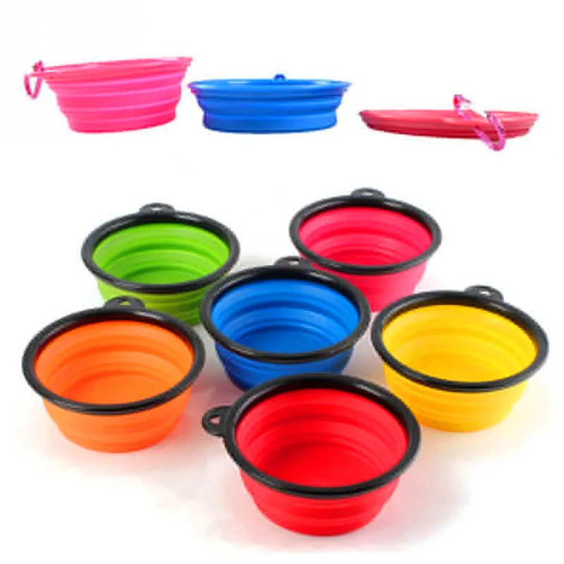 Складная миска для питомца силиконовая собак миски путешествий|puppy pet|bowl siliconebowl pet