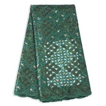 

High Quality Sequin Glitter African Fabric Embroidered Luxury Evening Dress Women's Lace Sewing Handcut French Tulle Lace Fabric