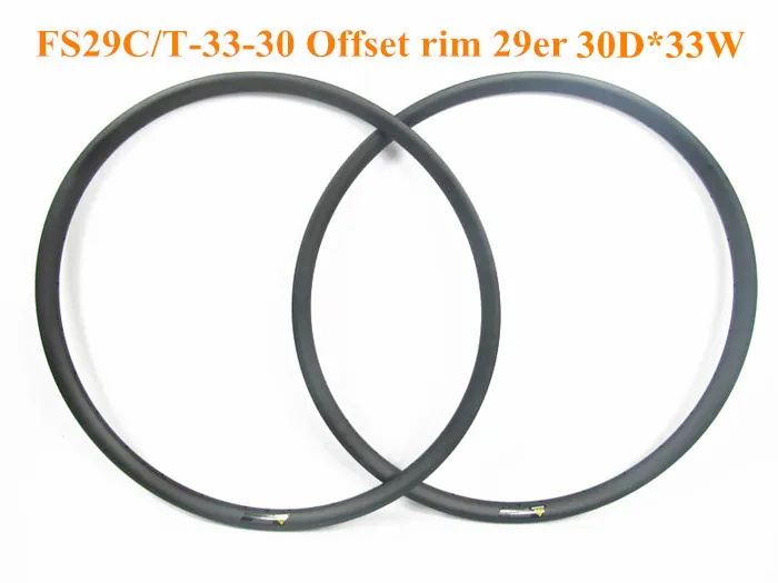 FS29C/T 33 30 без копыта Смещенные ободки XC 29er MTB углеродный обод 33Wx30D клинчер горный