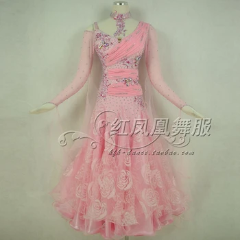 

2016 New style Ballroom dance costumes sexy senior stones ballroom dance dress for women ballroom dance dresses S-4XL