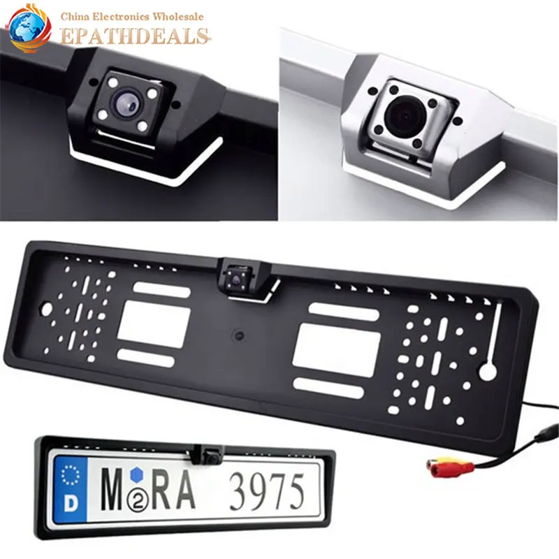 Waterproof European License Plate Frame Rear View Camera Auto Car Reverse Backup Parking Rearview Camera Night