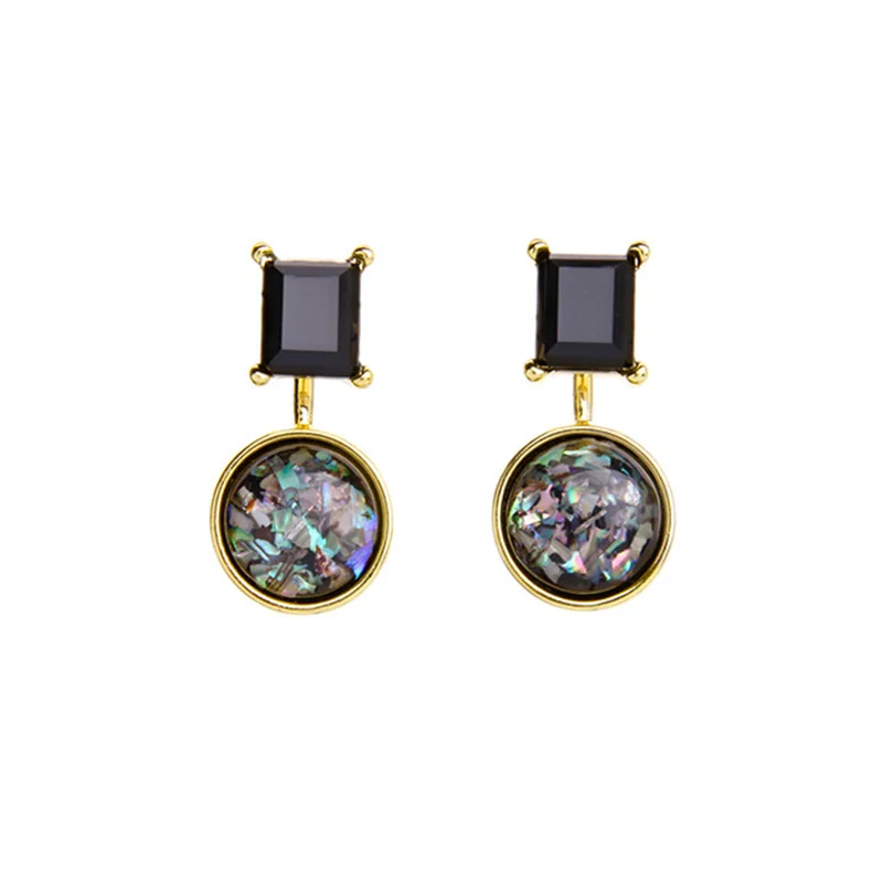 

Temperament Simple Geometric Earrings Female Wild Colorful Nightclub Earrings Europe and America Jewelry For Women