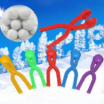 

36cm Winter Snowball Shaped Snow Clay Ball Maker Outdoor Sports Sand Mold Tool Kids Toy Snow Scoop Maker Clip 4 Colors