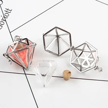 2 шт медальон в форме сердца с заполняемым стеклом Orb Memory медальон кулон Заполняемые ювелирные изделия