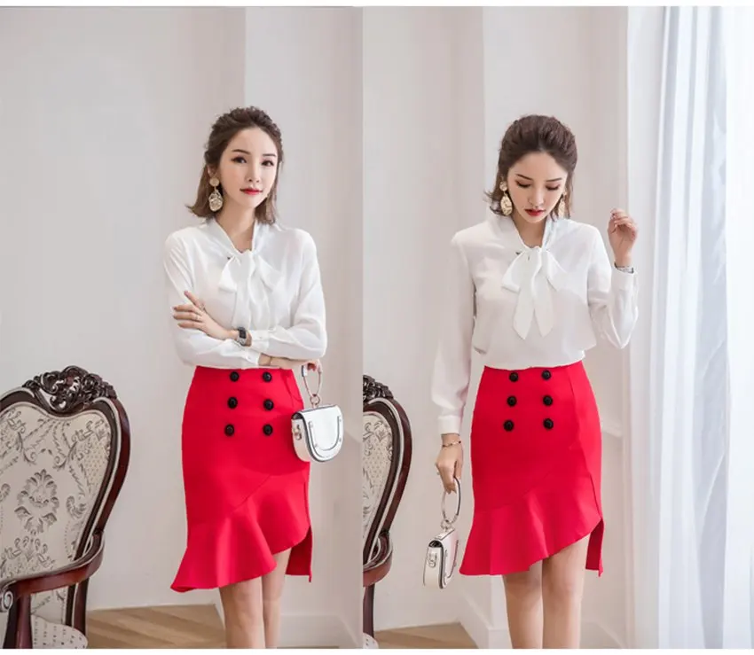 SEXMKL плюс Размеры Высокая Талия красные юбки женские зимние мини-юбка-карандаш 2018 элегантный корейский женские офисные черная юбка Jupe Femme