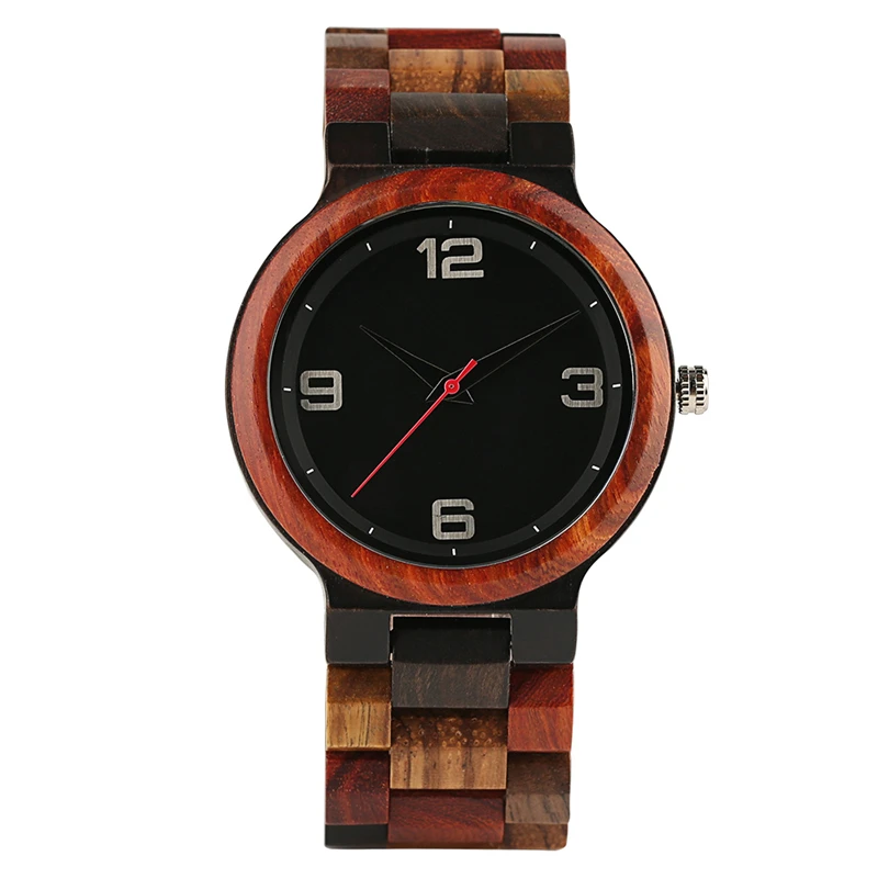 

Creative Rainbow Wooden Bangle Watch Men Women Handmade Woodcraft Bamboo Wristwatch Natrual Clock Father Mother Wedding Gifts