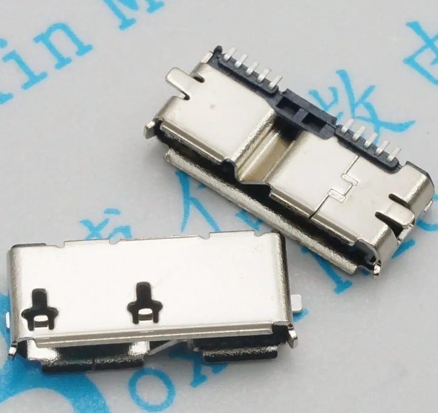 

2pcs Micro USB 3.0 B Type SMT Female Socket SMD2 10pin USB Connector for Mobile Hard Disk Drives Data Interface