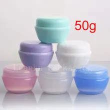 Recipientes plásticos do frasco dos pp da composição do creme 50g, recipiente cosmético vazio, latas pequenas da arte do prego, mini frascos plásticos do creme jar1.7oz diy
