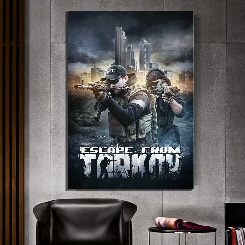 

Wall Artwork Print Painting Home Decor 1 Panel Video Game Escape From Tarkov Solider Poster Modular Pictures Modern Living Room