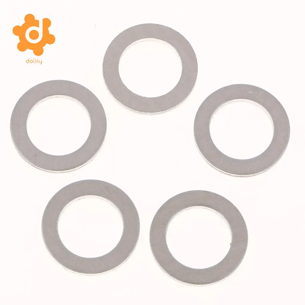 10Pcs Metal Oil Drain Plug Crush Washers Gaskets for Honda Acura Silver