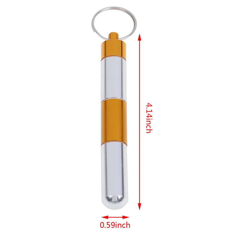 

Outdoor Keychain Pocket Pill Holder Container Aluminum Pill Case Medicine Box Hot Selling