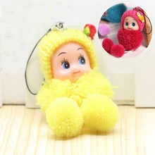 Cute Kids Plush Dolls Cartoon keychain Soft Stuffed Toys keyring Mini Plush Animals key chain baby For girls women