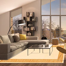 ALITEXTILEBTOC различные размеры ковер для дома акрил Элегантный Золотой Прямоугольник нескользящий салон мягкий ковер настраиваемый