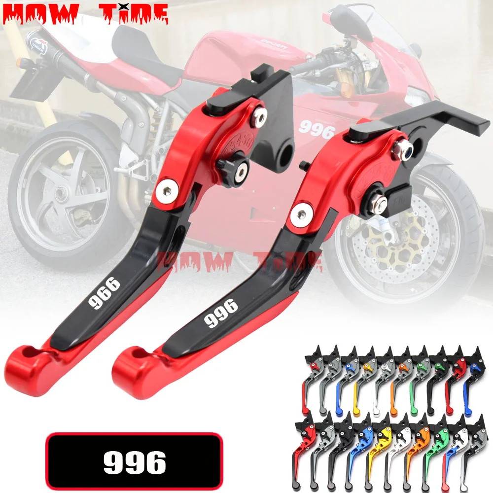 

Motorcycle Folding Extendable CNC Moto Adjustable Clutch Brake Levers For DUCATI 996 1999 2000 2001 2002 2003