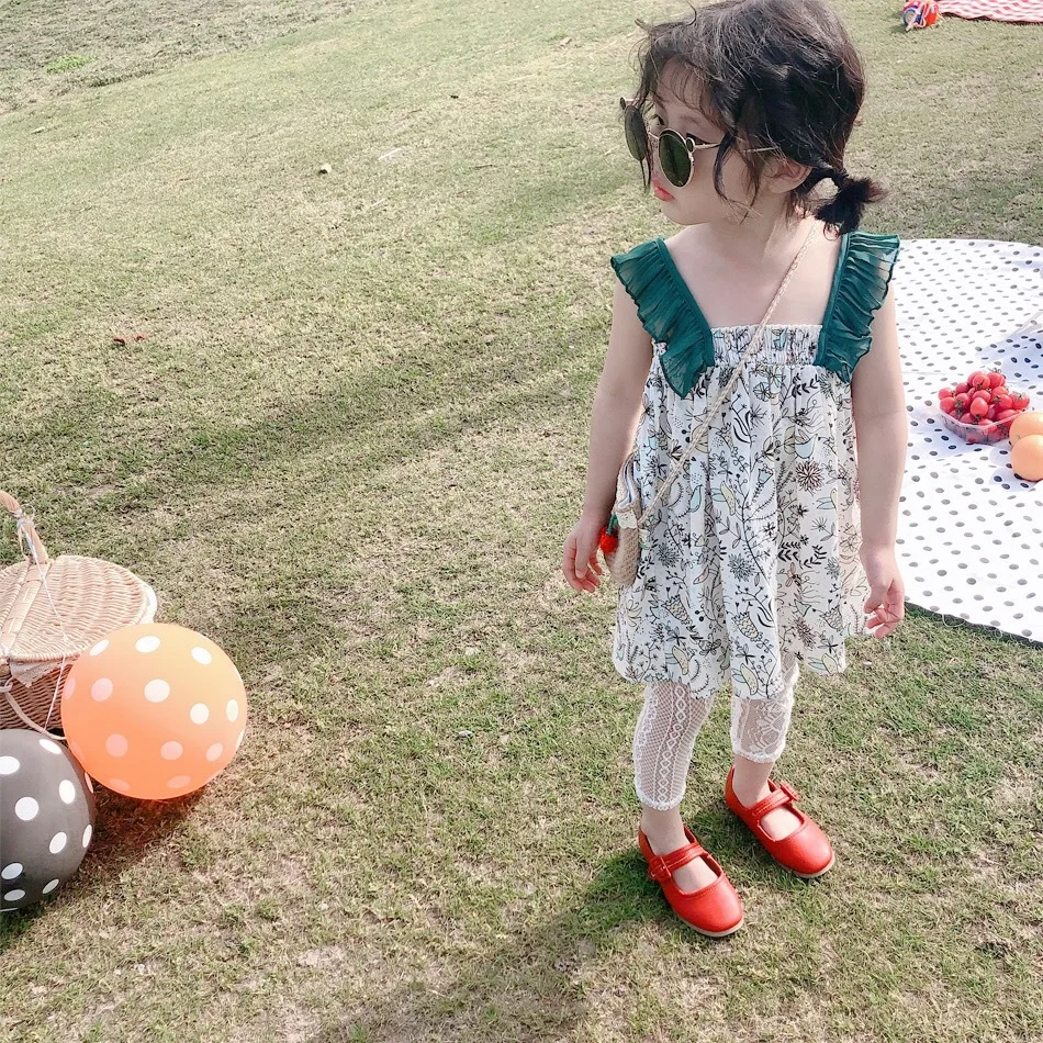 

Girl Dress 2019 Korean New Baby Girl Cute Ruffle Princess Dress for Party Clothing Kids Dresses for Girls Baby Beach Dress 1-7Y