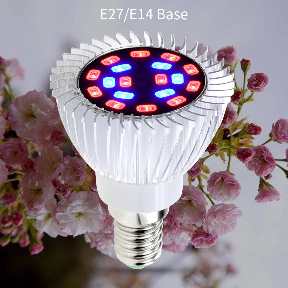 

E27 Full Spectrum LED E14 LED Grow Light 18W Indoor Plant Light 220V 5730 Seedling Flower Hydroponics Bulb LED For Plants 110V